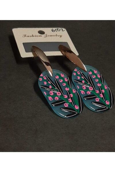 ÇEÇEN HOME Abartılı Renkli Ilginç 3d Baskı Buzlu Şekil Küpe