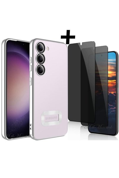 piblue Samsung Galaxy S23 Plus Case Camera Protected Logo Back Transparent Ed...