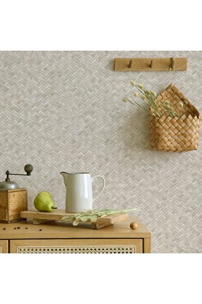 Adawall Vera Duvar Kağıdı Doğal Taş Desenli Non-woven Kağıt Taban Vinil Kaplı