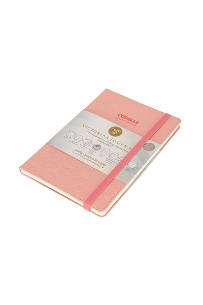 Victoria's Journals Vj Copelle Gold Bujo Notebook 14x20 سم 57 جرام كريمي 152 ورقة 304 صفحة منقط وردي