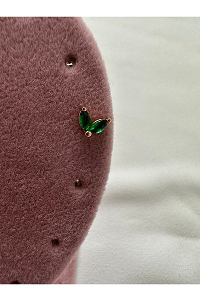 ringbox Leaf Model Emerald Two Stone Tragus - Cartilage - Piercing