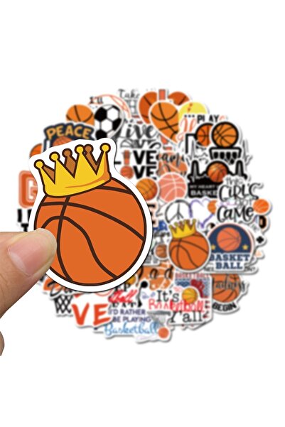 BENİMSER REKLAM حزمة ملصقات لحافظة الهاتف المحمول للكمبيوتر المحمول لكرة السلة