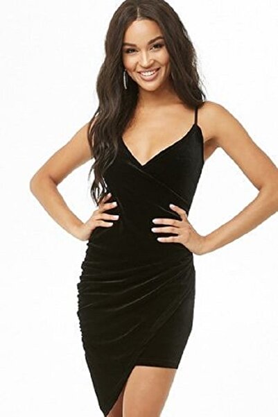 AVC Kadife Askılı Elbise