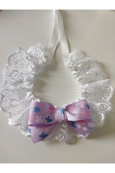Canbutik Handmade Cat And Small Dog Collar Leash White Thin