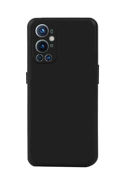 KZY İletişim One Plus 9 Pro Ile Uyumlu Kapak Mat Siyah Yumuşak Silikon Kılıf