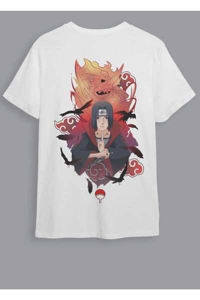 Huw تيشيرت إيتاشي أوتشيها مانغا أنمي مقاس كبير للجنسين