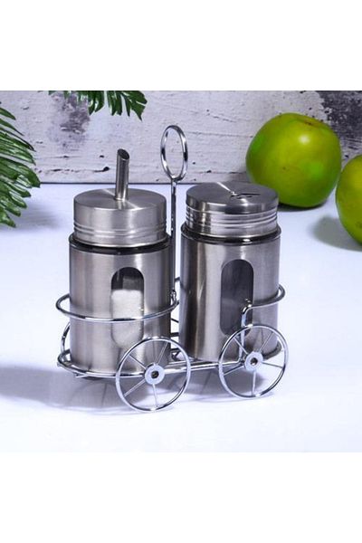 Kosova Cam-422 Metal 2-Piece Sugar Bowl Set Car