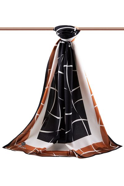 Vissona Γυναικείο σάλι Tan Luxury Medina Silk