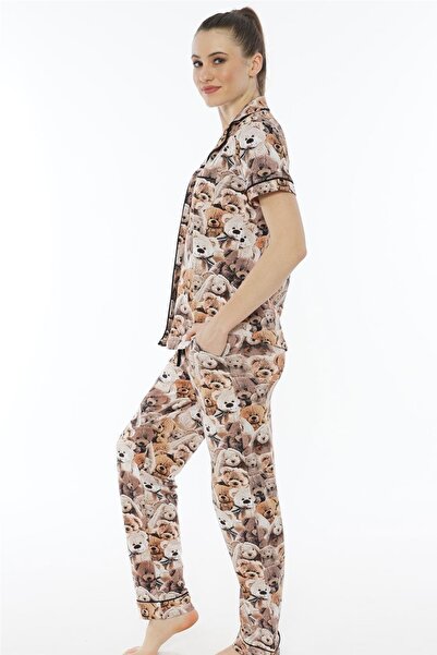 VİENETTA Women's Short Sleeve Pajama Set