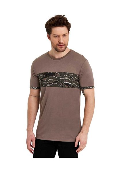 Adams Crew Neck Short Sleeve Patterned Combed Cotton Men's T-shirt