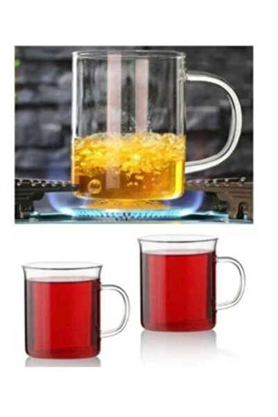Akkoyunlu home 6 Piece Borosilicate Heat Resistant Thermal Silk Cup