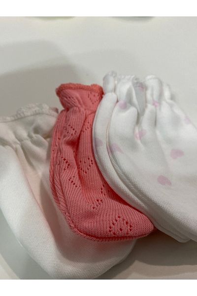 Caramell Set of 3 Gloves 100% Natural Cotton Mixc4