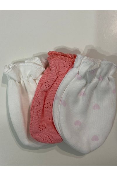 Caramell Set of 3 Gloves 100% Natural Cotton Mixc4
