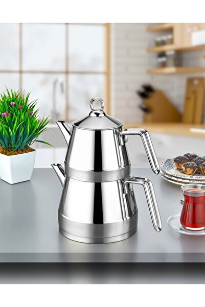 Cosiness Silver Aile Boy Çelik Çaydanlık