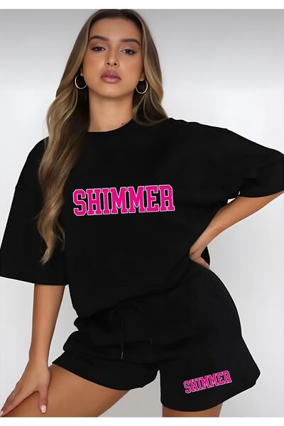 ALİKA Set pantaloni scurți cu imprimeu Shimmer pentru damă