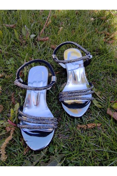 Panda Shoes 26-37, размер 3, раирани, каменни, вечерни обувки, обувки на висок ток за момичета