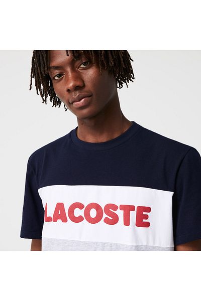 Lacoste Schlafanzug Pyjama-Set mit Colourblock aus Baumwolle
