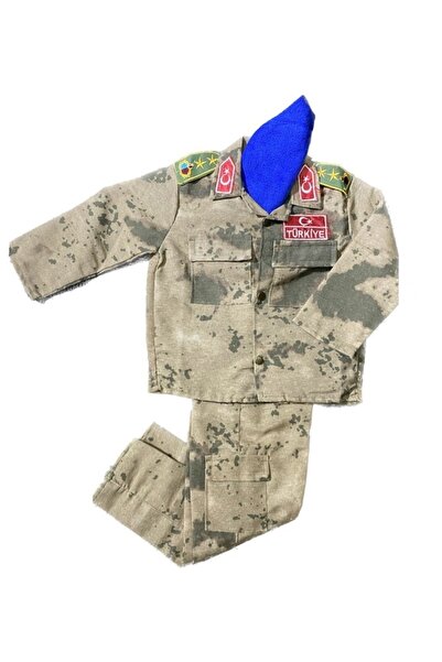 Mini Askeri Malzeme ve Tactical Jnd Kamuflaj Çocuk Takımı / Kostümü