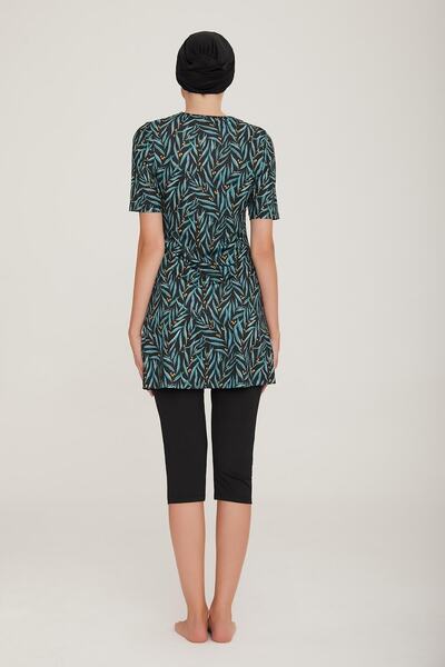 MARESİVA Women's Short Sleeve Afşin Black Hijab Swimsuit 8c0t8n5