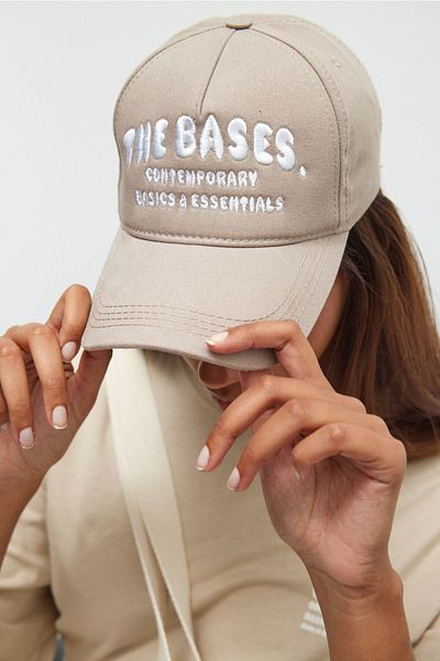 Bases Unisex Μπεζ Κεντημένο Καπέλο