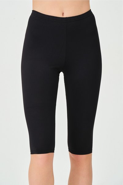 myfirstsea Plus Size Below the Knee Black Lycra Strengthening and Firming Sea Pool Swimmer Below the Knee Leggings