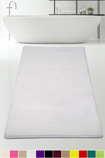 AVANTAJ Elite Krem 100x150 Cm Büyük Ebat Peluş Banyo Paspası Kaymaz Pufidik B...