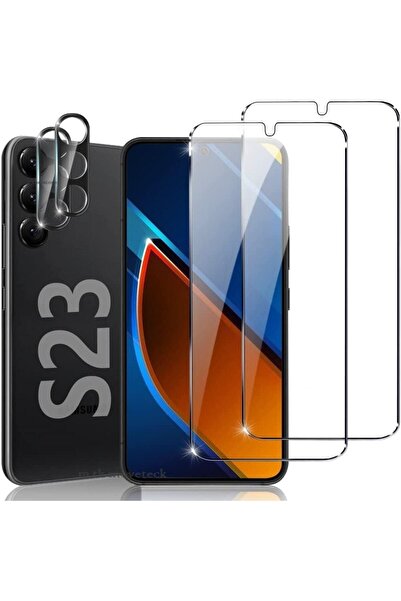 piblue Samsung Galaxy S23 Ekran Koruyucu Cam Ve Lens Koruyucu Cam 3d Zırh 2in...
