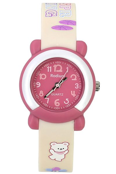 sezerekspres Children's Wristwatch Waterproof Rodium Analaog (2217)-(cream)
