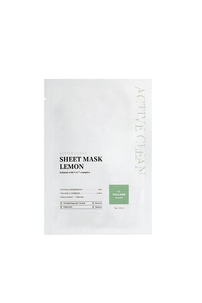 Village 11 Factory Active Clean Sheet Mask Lemon 23 Gr – Lemon Mask