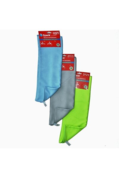 Spark (3 Τεμάχια) 2311 Πανί Μικροϊνών για Αυτόματο Στέγνωμα Και Καθαρισμό Γυαλιών 50x70 εκ. Μπλε - Πράσινο - Γκρι