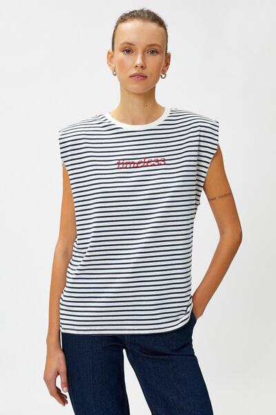 Koton Női szöveggel hímzett póló 3sak60010uk