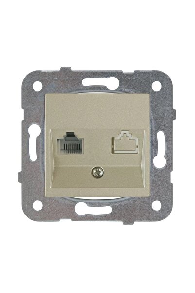 VİKO Artline Novella Bronz Tekli Nümeris Cat-3 Telefon Prizi Çerçevesiz 92605232