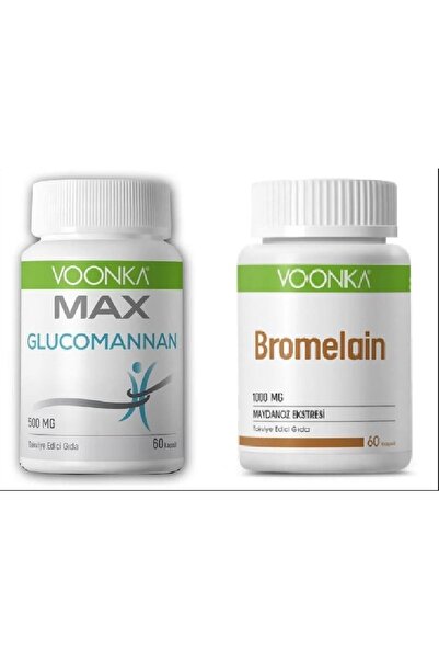Voonka Bromelain 60 Kapsül + Max Glukomannan 60 Kapsül