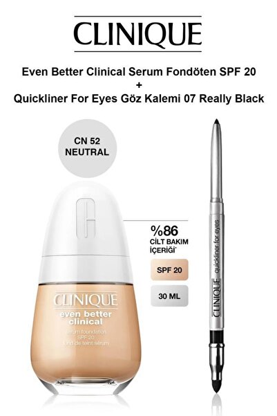 Clinique Even Better Clinical Serum Fondöten Cn52 Neutral -quickliner 07 Real...