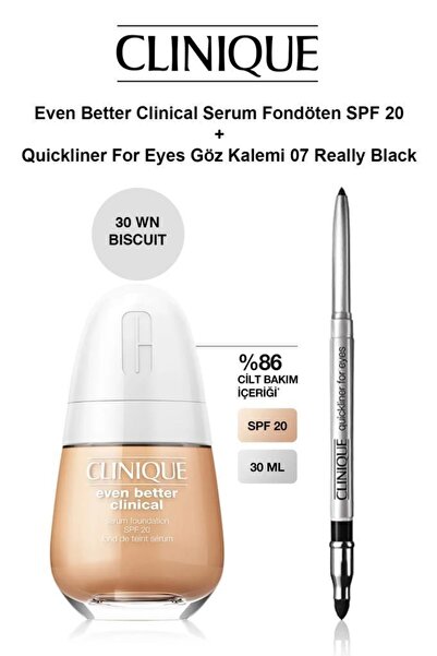 Clinique Even Better Clinical Serum Fondöten Wn30 Nbiscuit-quickliner 07 Real...