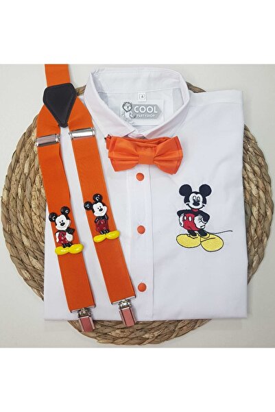 cool partyshop Mickey Kıyafet Askı Papyon Gömlek