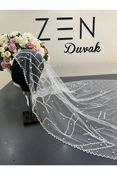 ZEN DUVAK Nakışlı Incili Duvak