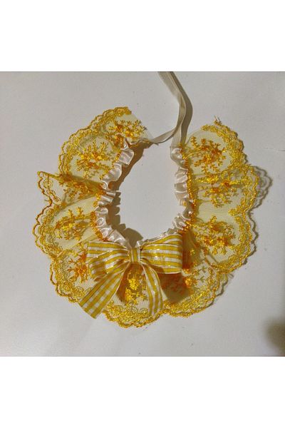 Canbutik Handmade Cat And Small Dog Collar Leash Yellow