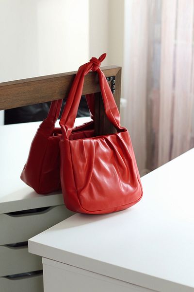 Moom Bag Women's Red Bow Strap Shoulder Bag