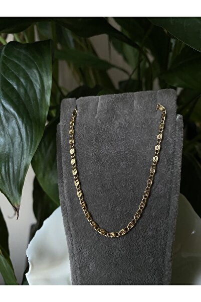 Gilai İstanbul Çelik Arpa Pullu Spiral Zincir Kolye