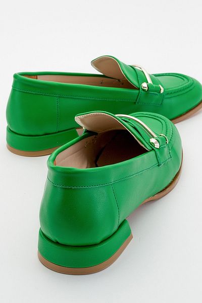 LuviShoes Solen Green Damen-Loafer-Schuhe