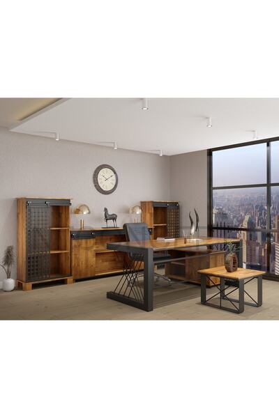 NT Concept Ntconcept Wien Masif Ahşap Ofis Takımı(140cm'lik Takım)