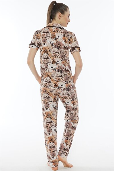 VİENETTA Women's Short Sleeve Pajama Set