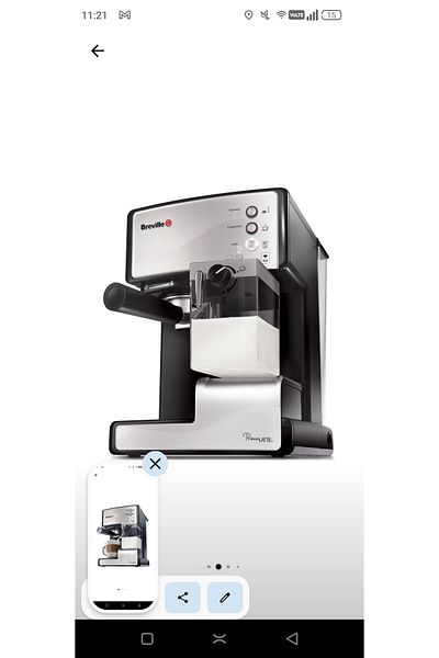 Breville Espresso Machine Prima Latte Vcf045x-01, 15 Bar, Automatic Cappuccino And Latte Macchiato