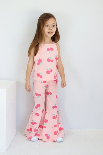 Harika KIDS Girl's Sleeveless Flare Leg Summer Basic Set 2-5 Years
