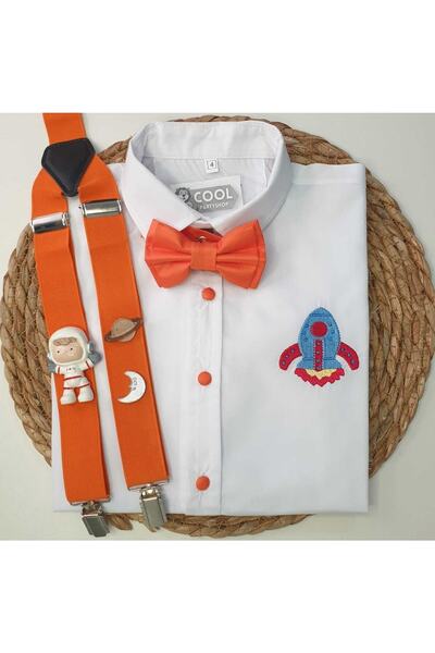 cool partyshop Uzay Konseptli Askı Papyon Gömlek