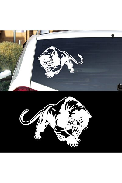 Melek Pazarı 25 X 17 Cm Vahşi Panter Araba Sticker