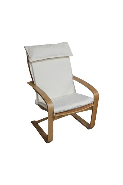 BERNAR DOGAL AHŞAP Doğal Ahşap Yaylanır Koltuk Krem Bahçe