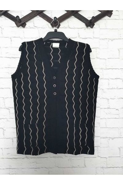 anne moda ankara Vestă de tricotaj subțire din oțel, cu 2 buzunare și 3 nasturi, nedistorsionată de calitate de vară