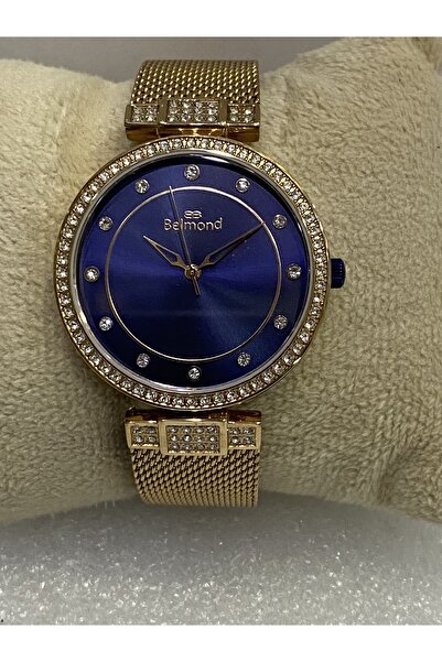 Belmond Rose Gold Taşlı Model Lacivert Kadran 36 Mm